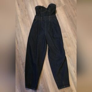 Express Black Strapless Jumpsuit